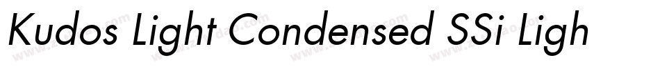 Kudos Light Condensed SSi Light Condensed Italic字体转换